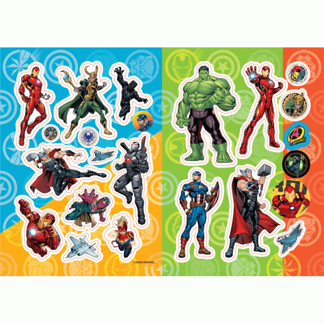 AVENGERS FUN STICKER สติ๊กเกอร์แสนสนุก